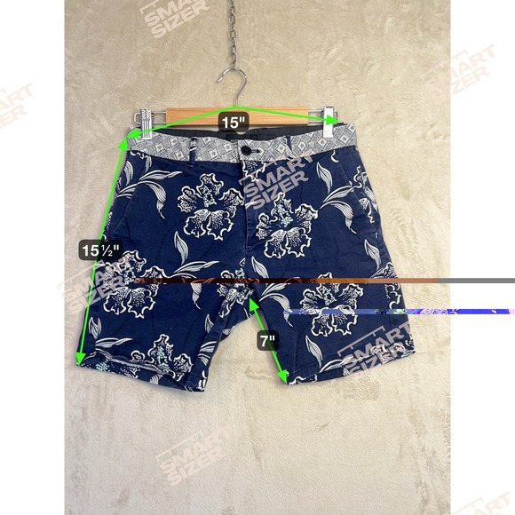 Scotch and Soda Men's 29 Sea You Shorts Navy Blue White Floral Pattern - Picture 7 of 7